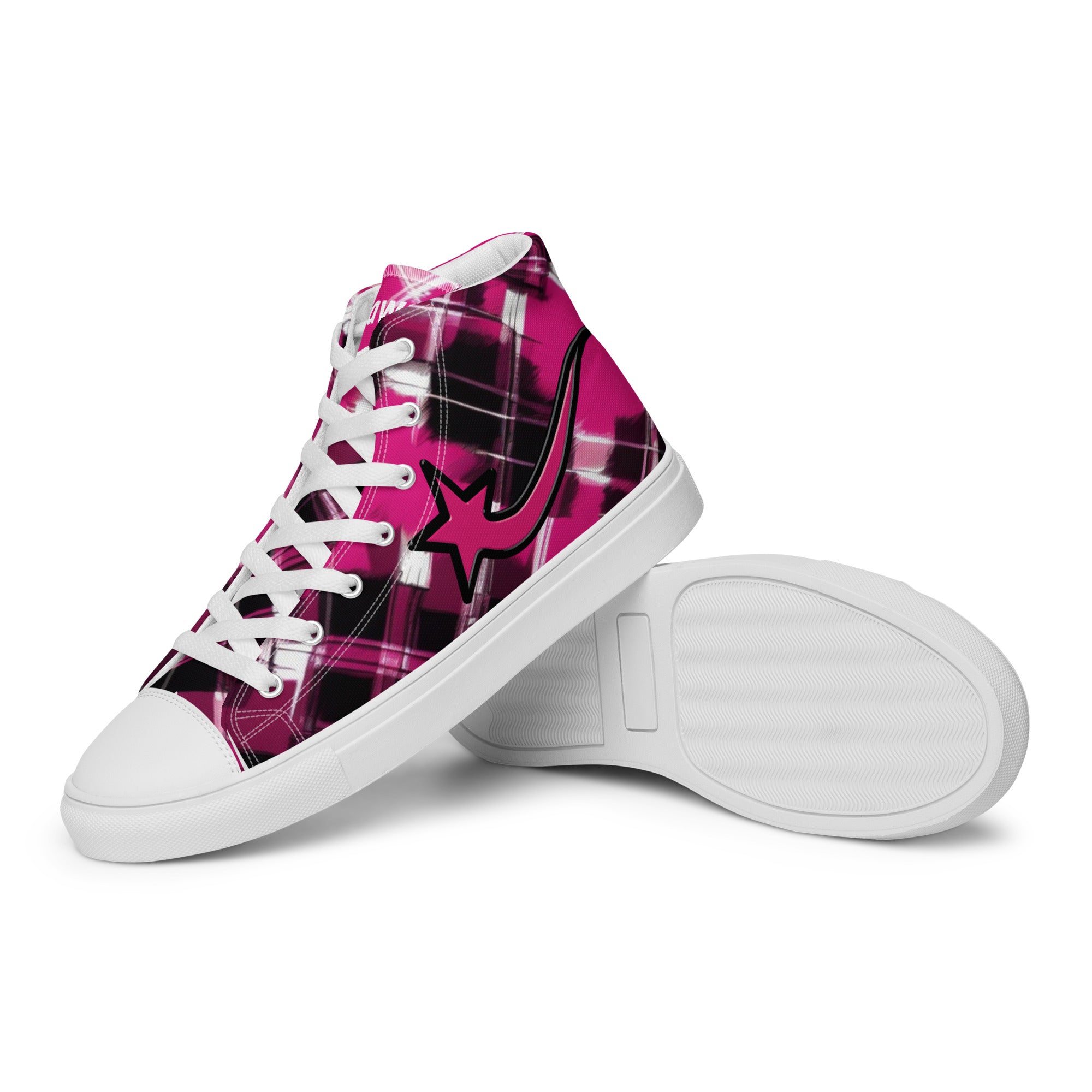 Daws starlight plaid Women’s high top canvas shoes