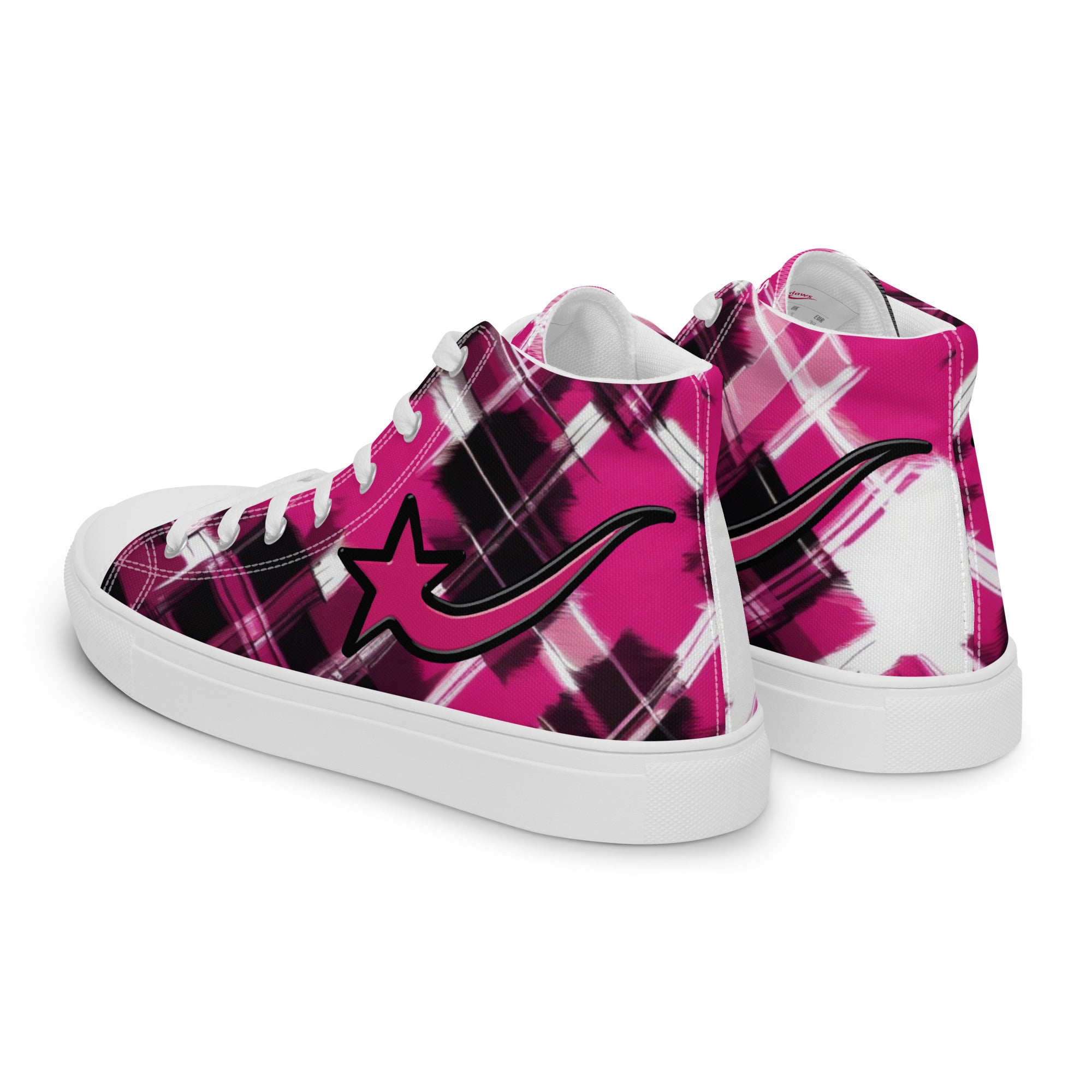 Daws starlight plaid Women’s high top canvas shoes