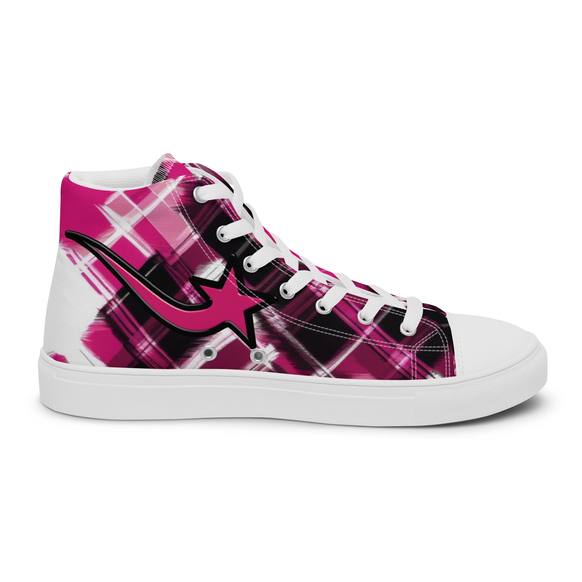 Daws starlight plaid Women’s high top canvas shoes