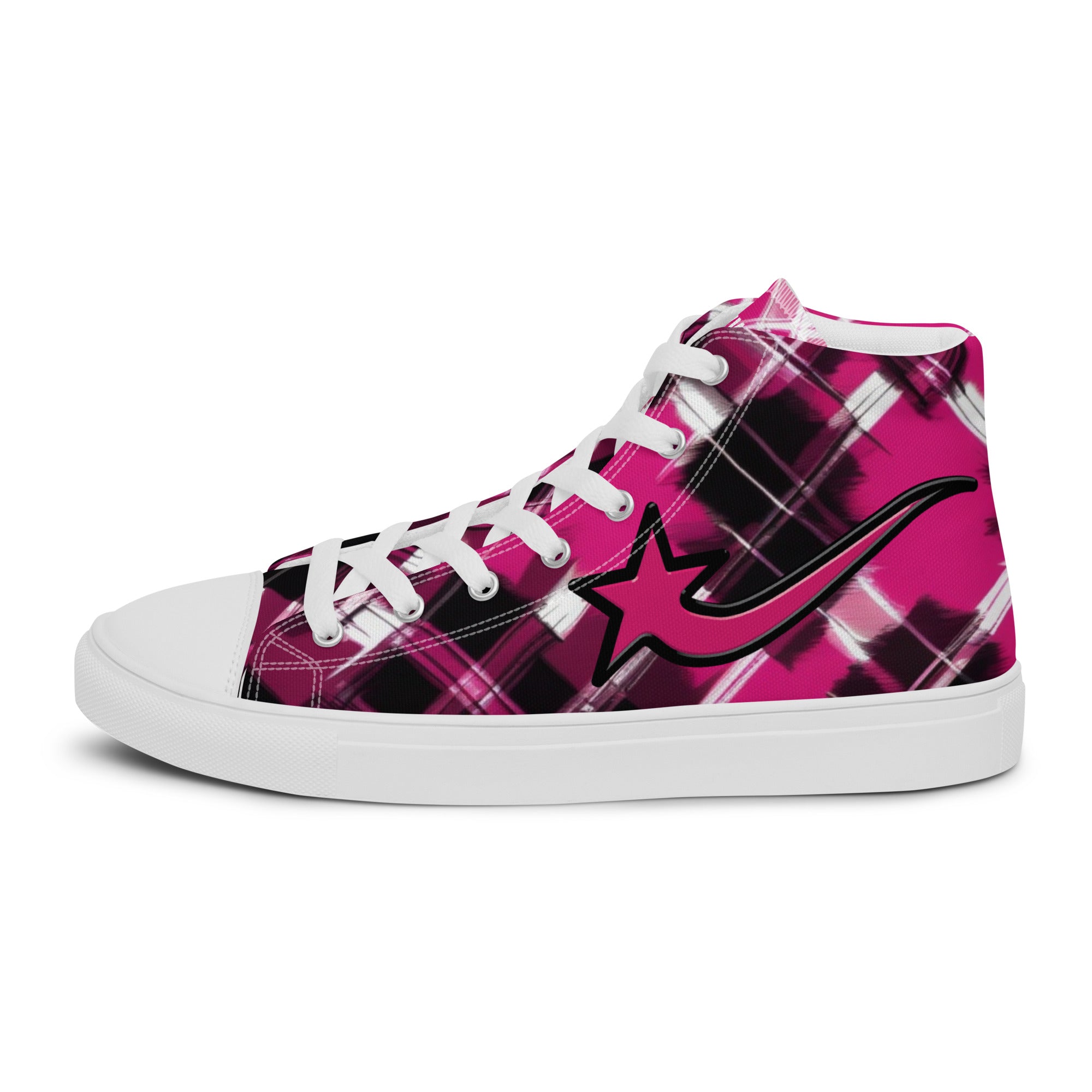 Daws starlight plaid Women’s high top canvas shoes