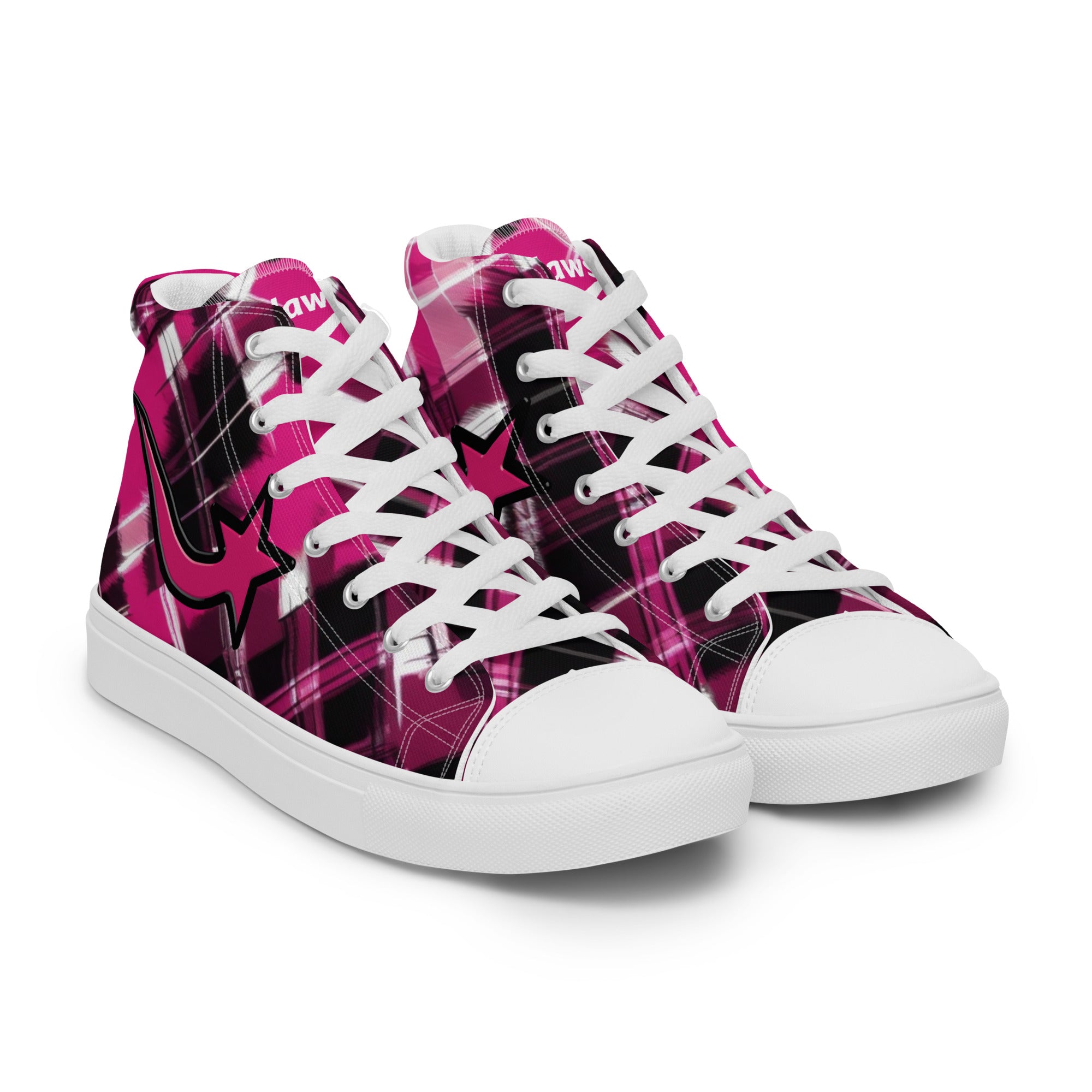 Daws starlight plaid Women’s high top canvas shoes