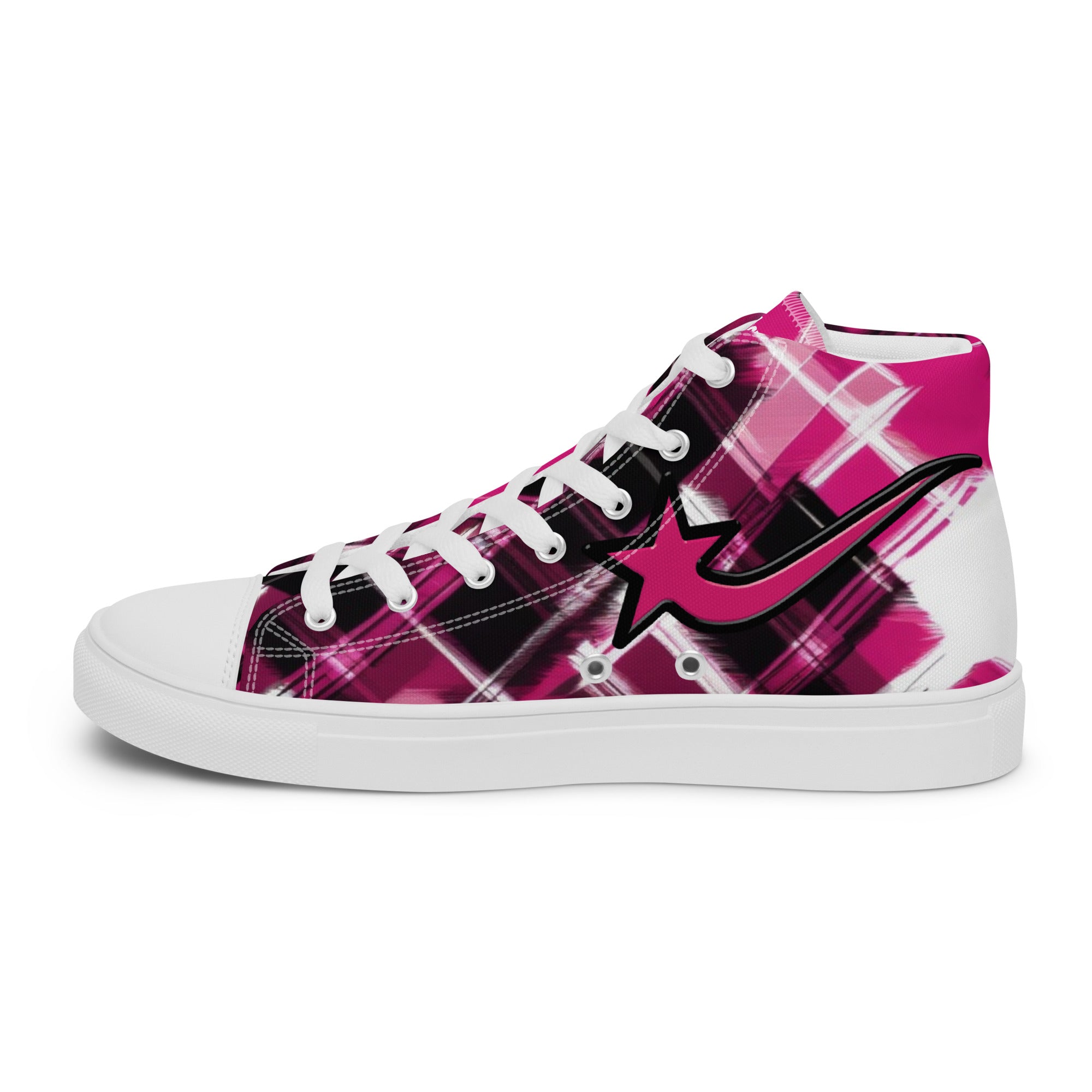 Daws starlight plaid Women’s high top canvas shoes