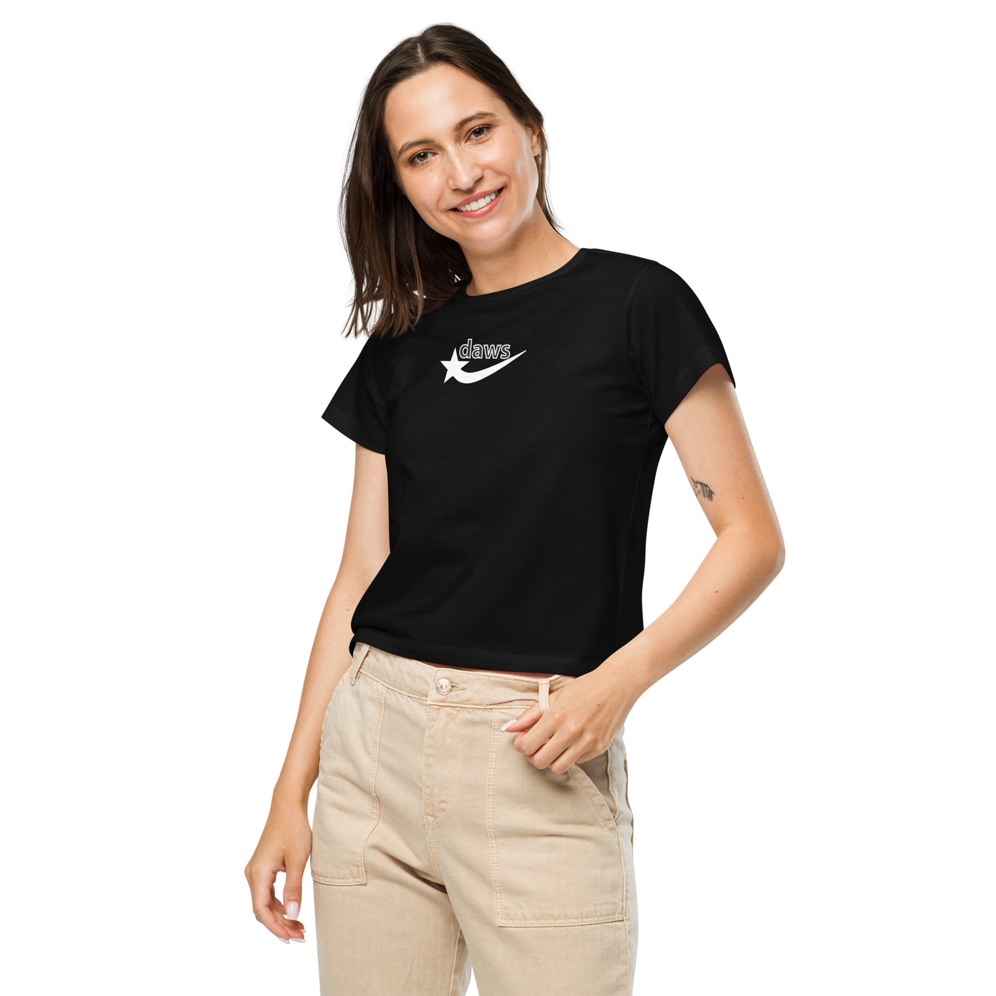 Daws logo Women’s high-waisted t-shirt