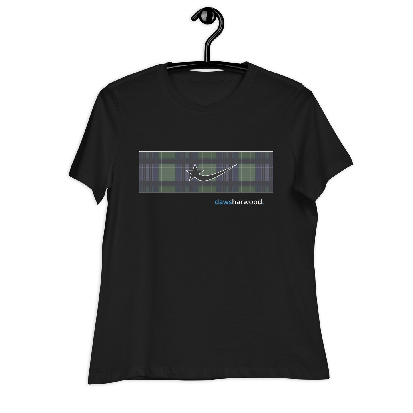 Daws logo plaid accent Women's Relaxed T-Shirt