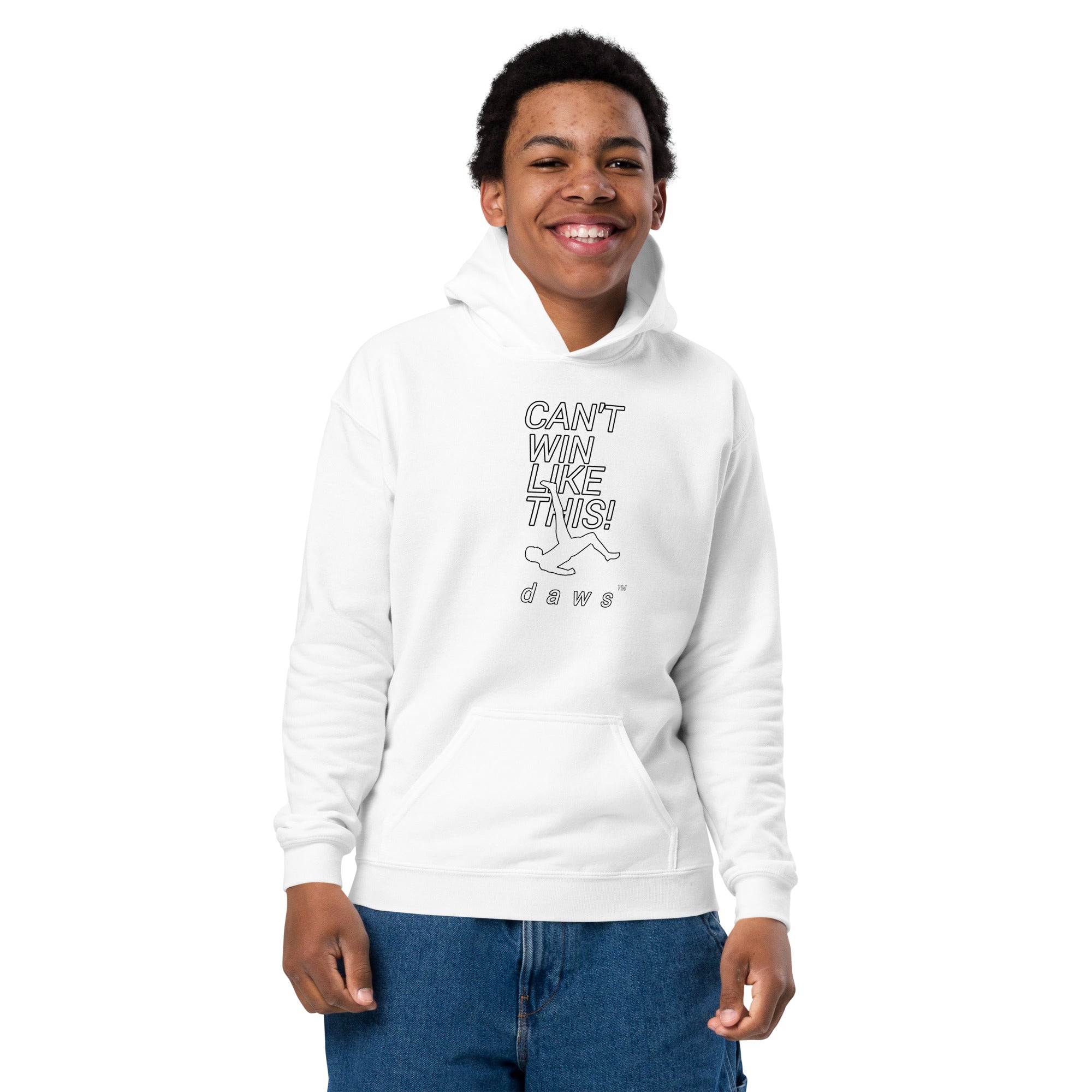 CANT WIN LIKE THIS Youth heavy blend hoodie