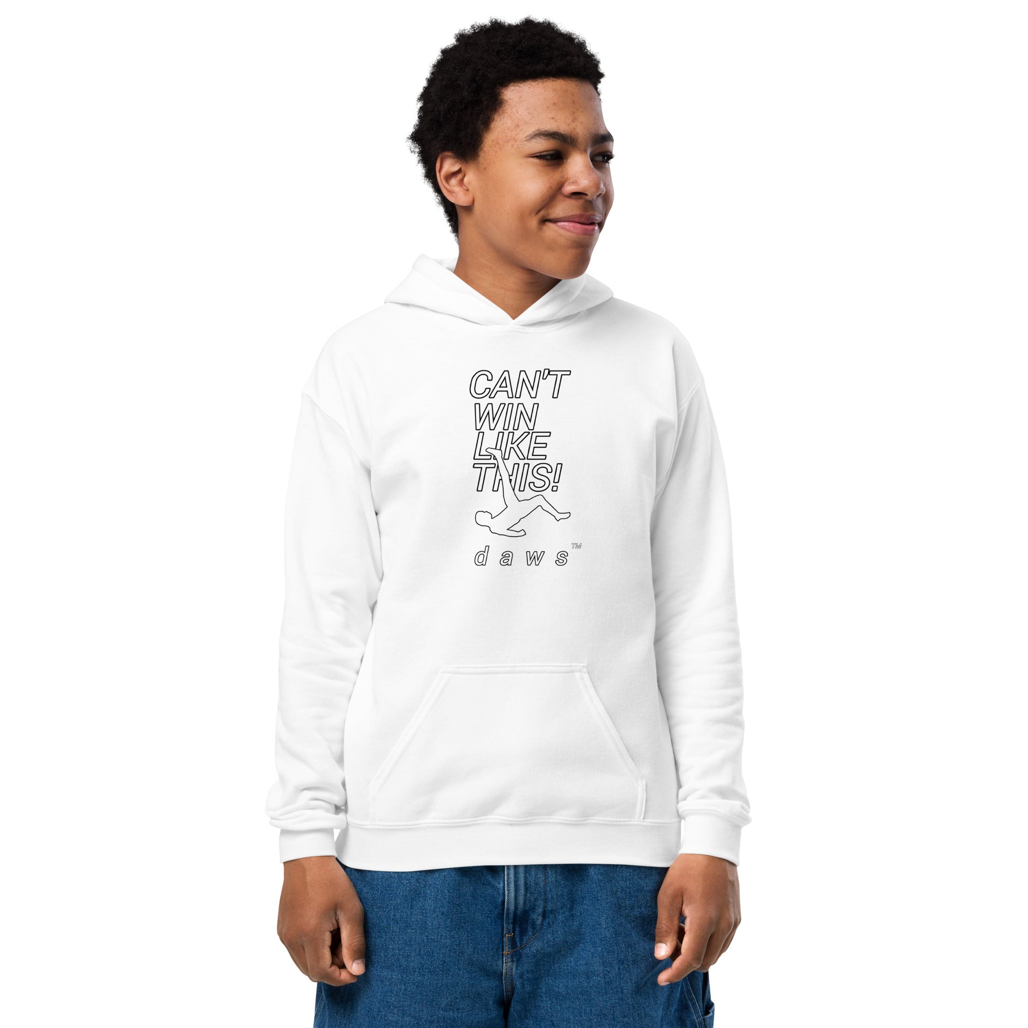 CANT WIN LIKE THIS Youth heavy blend hoodie