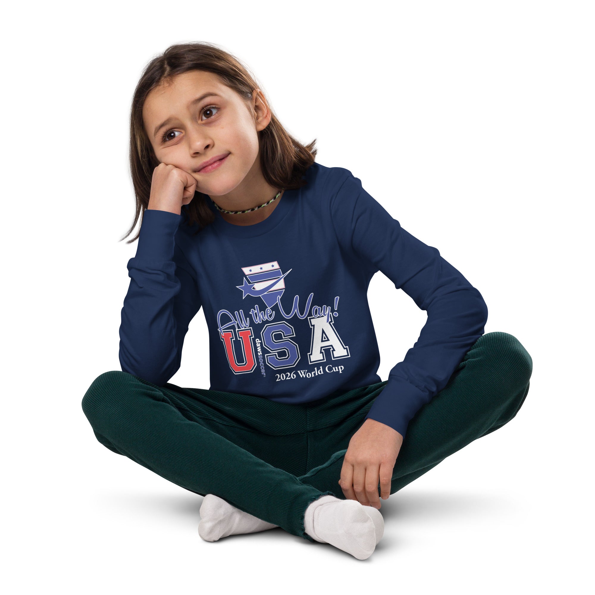 USA all the way world cup 2026 Youth long sleeve tee