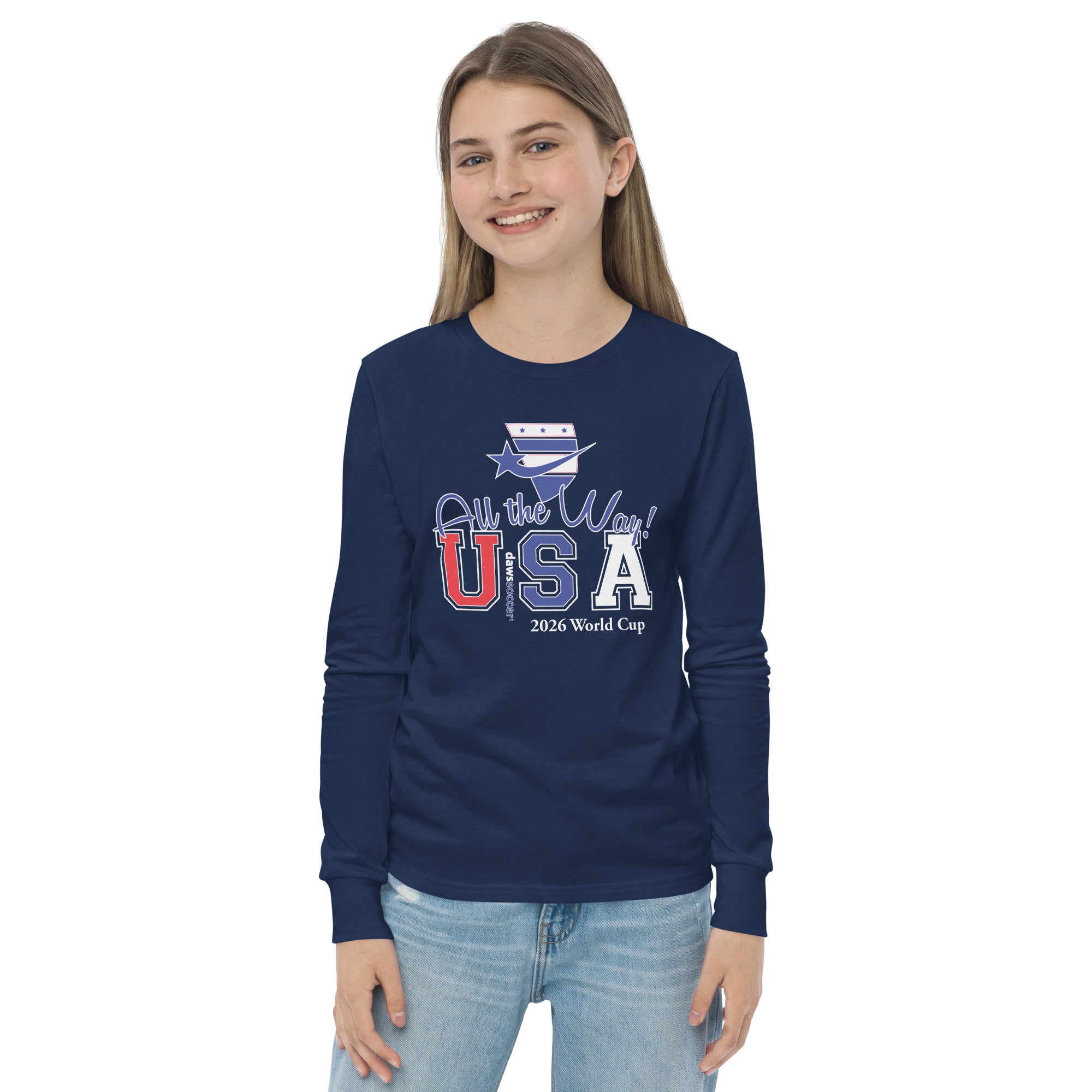 USA all the way world cup 2026 Youth long sleeve tee