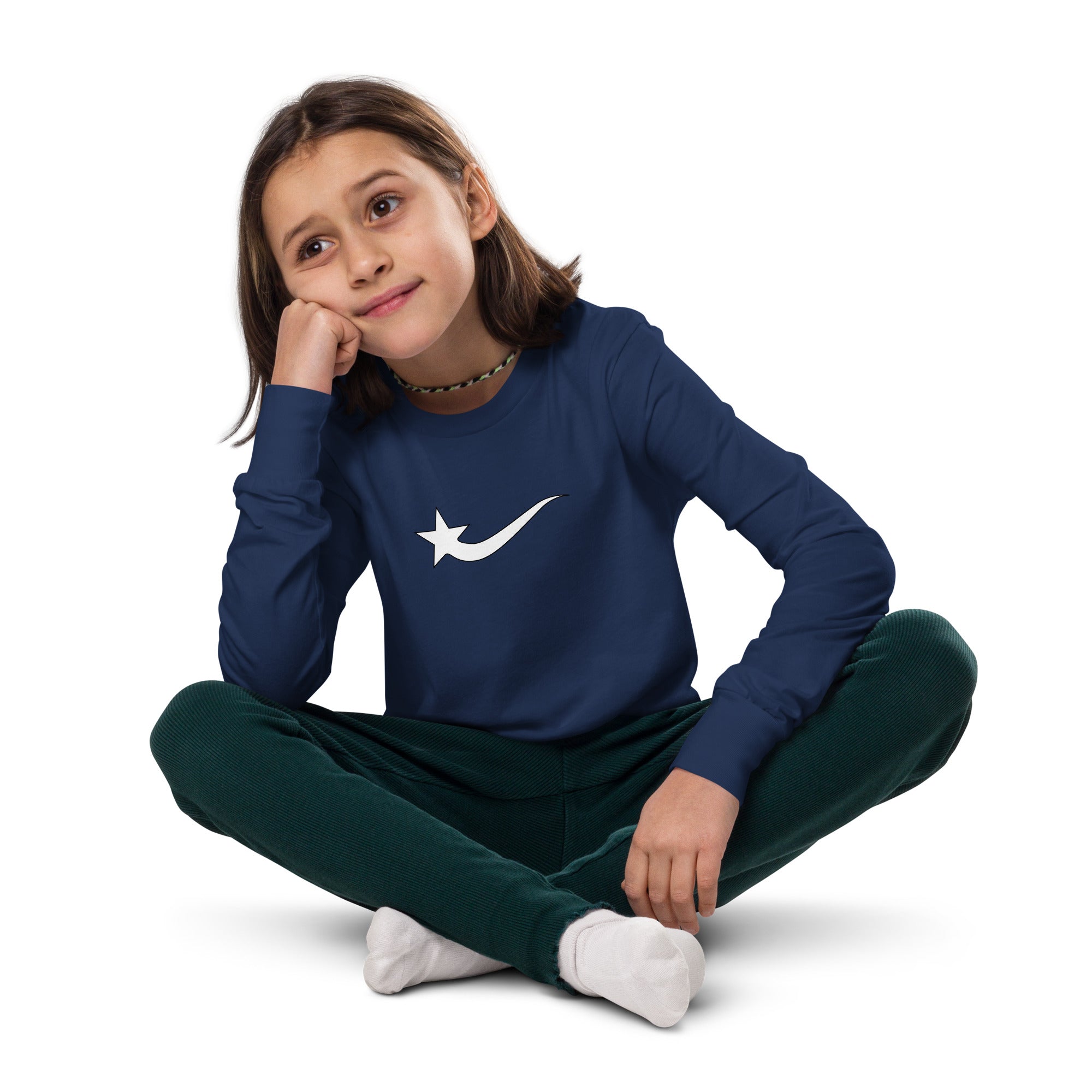 Daws logo Navy Youth long sleeve tee