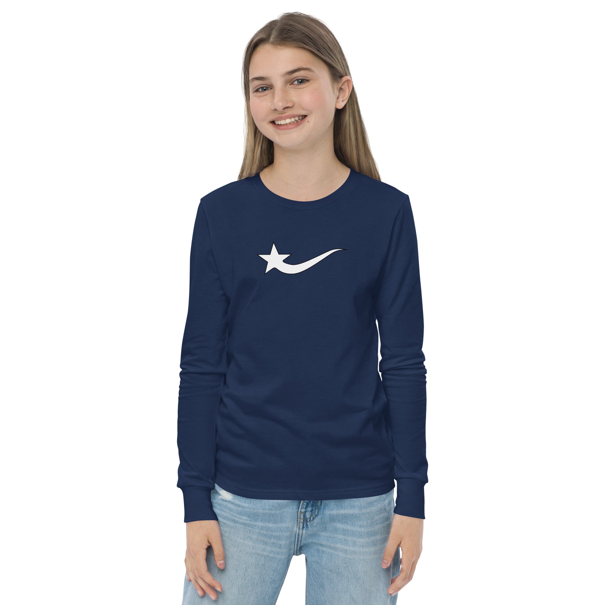 Daws logo Navy Youth long sleeve tee