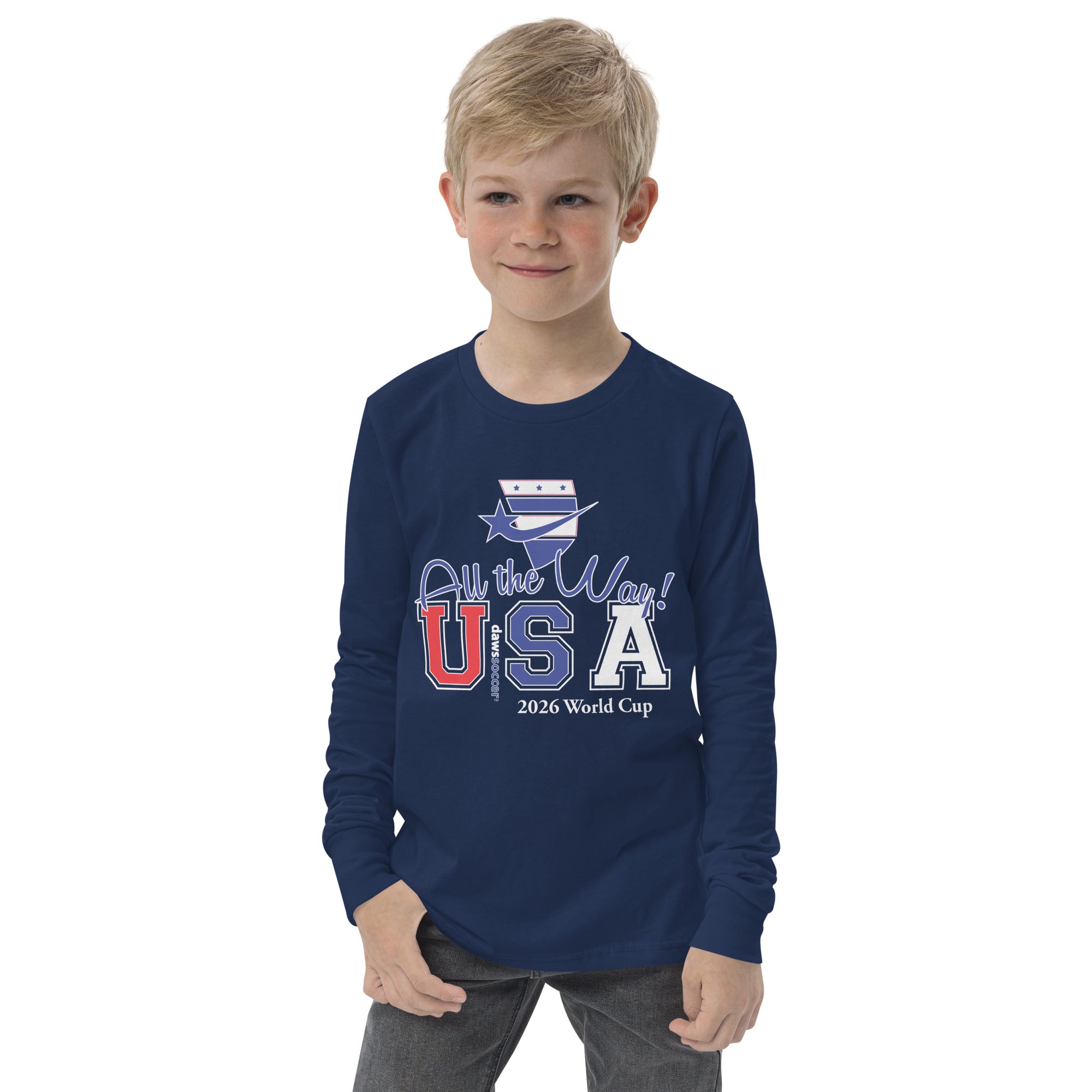 USA all the way world cup 2026 Youth long sleeve tee