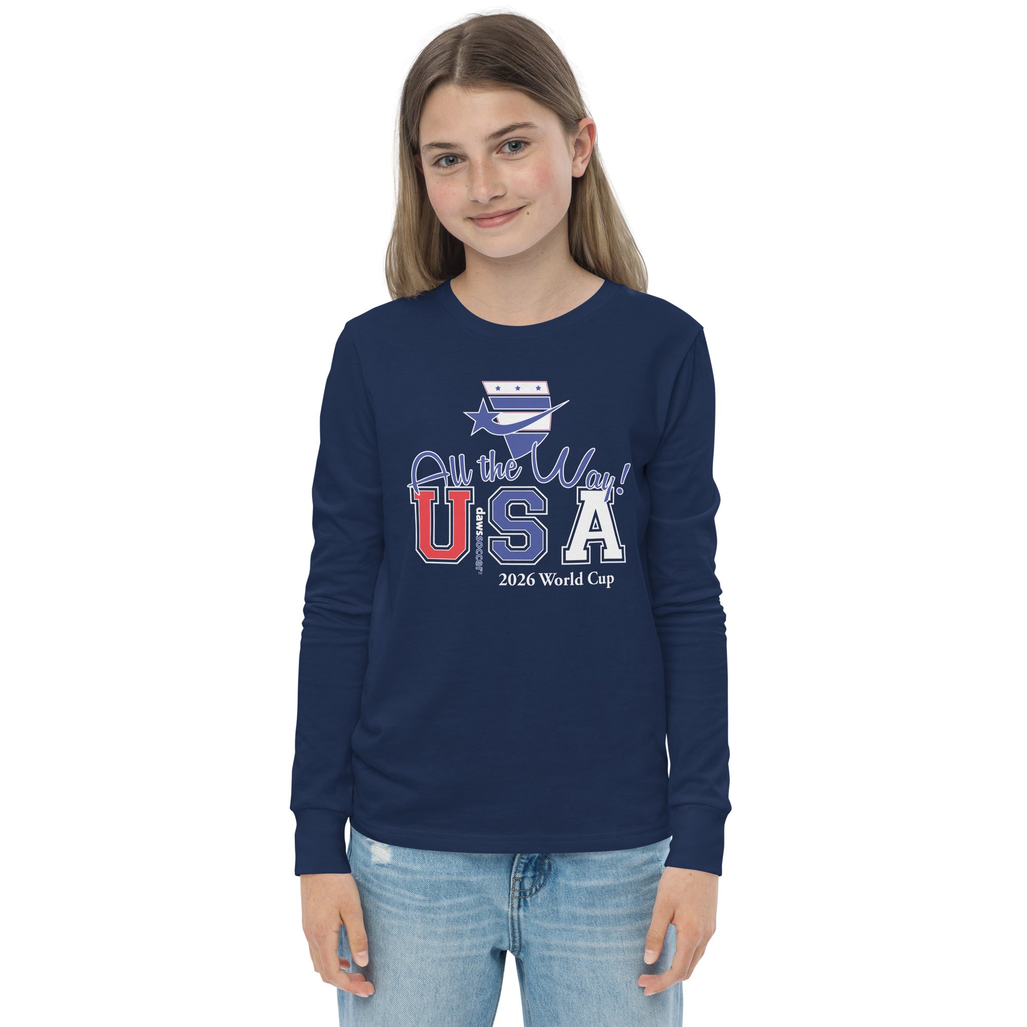 USA all the way world cup 2026 Youth long sleeve tee