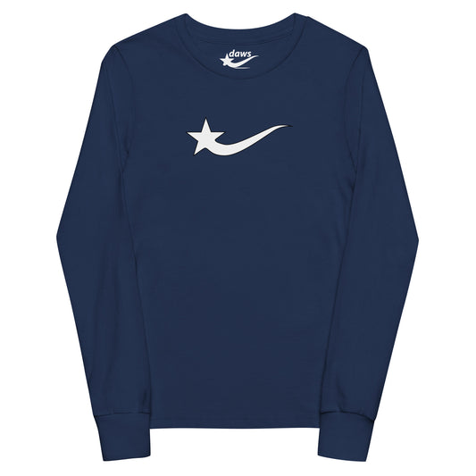 Daws logo Navy Youth long sleeve tee