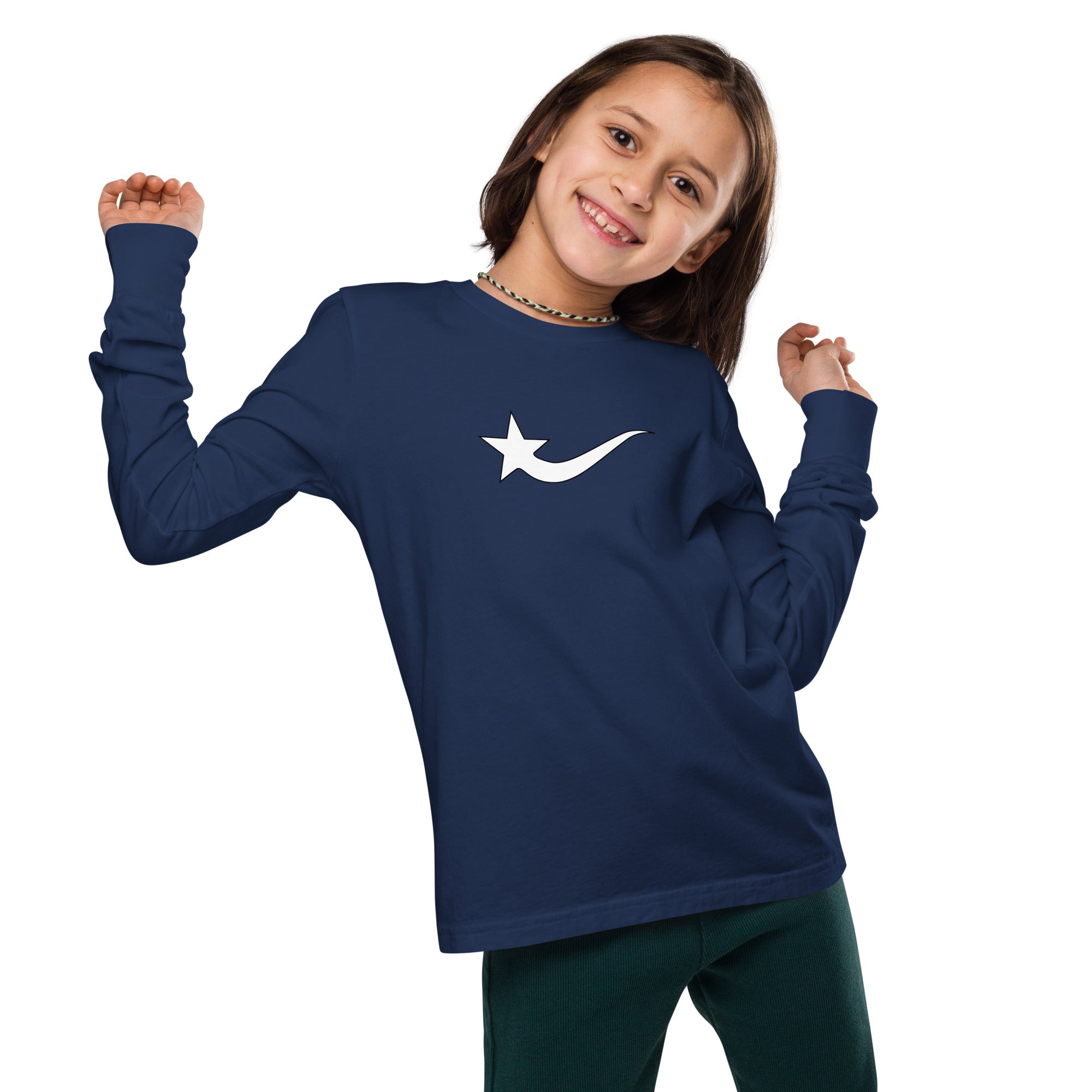 Daws logo Navy Youth long sleeve tee