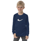 Daws logo Navy Youth long sleeve tee