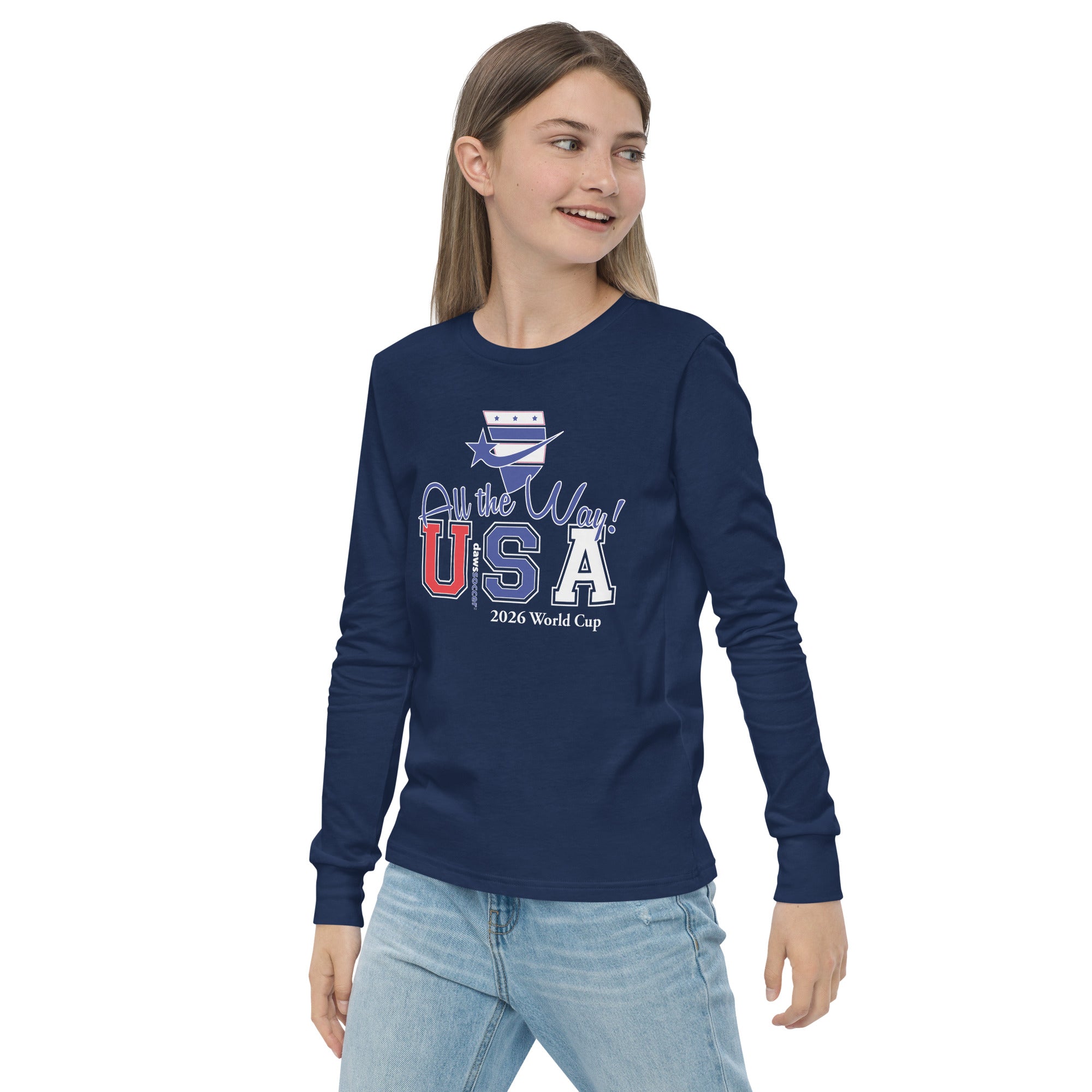 USA all the way world cup 2026 Youth long sleeve tee