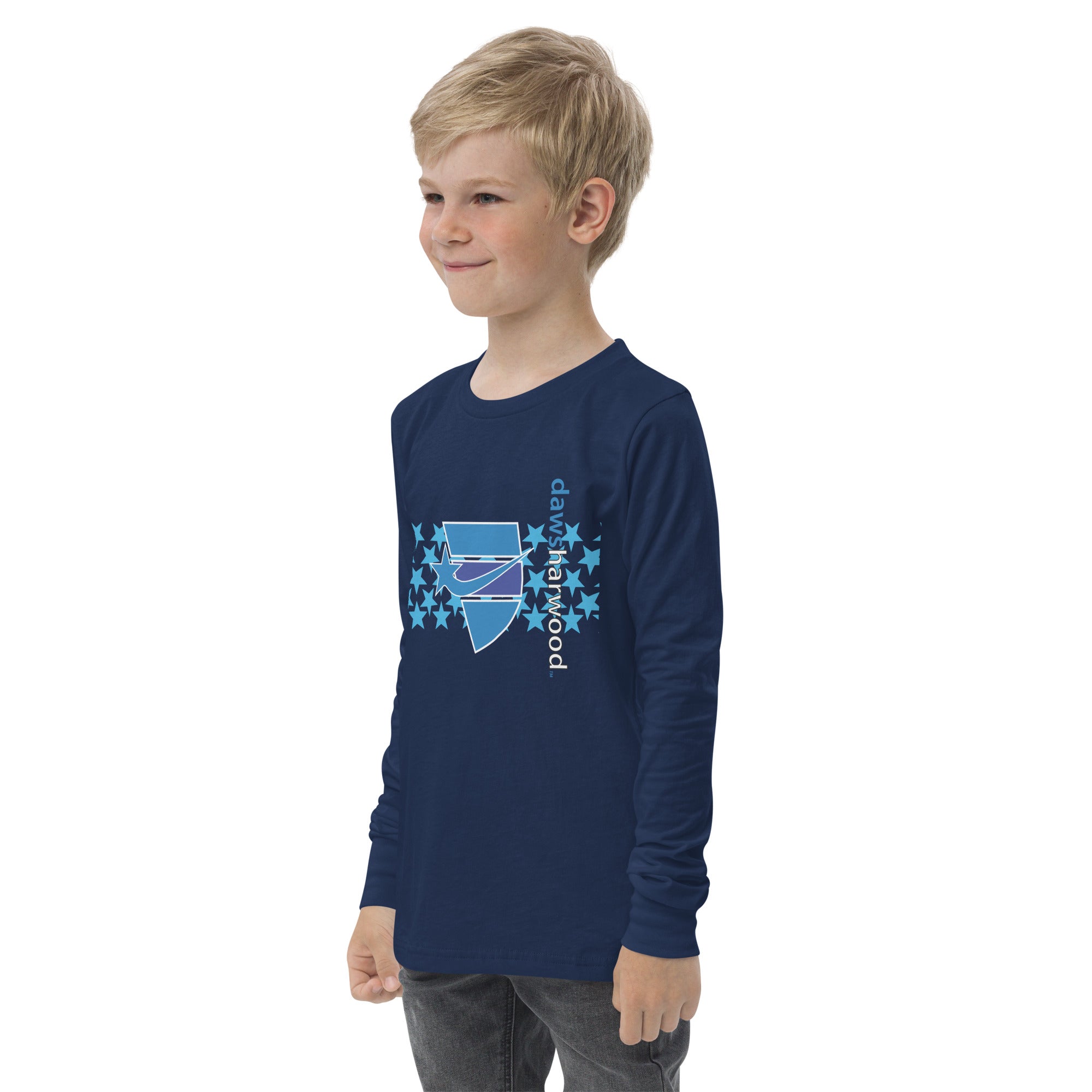 Daws harwood classic star accent Youth long sleeve tee