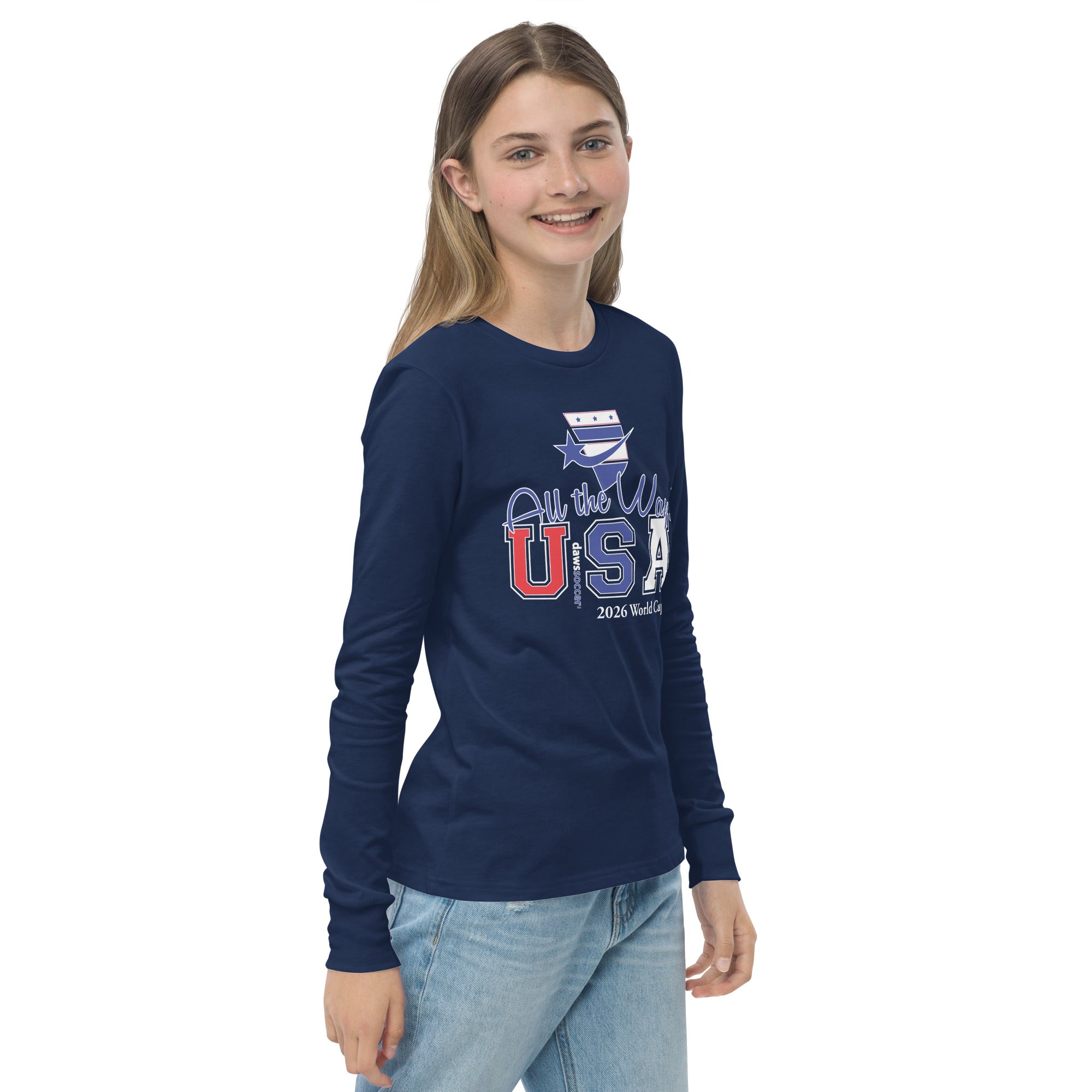 USA all the way world cup 2026 Youth long sleeve tee