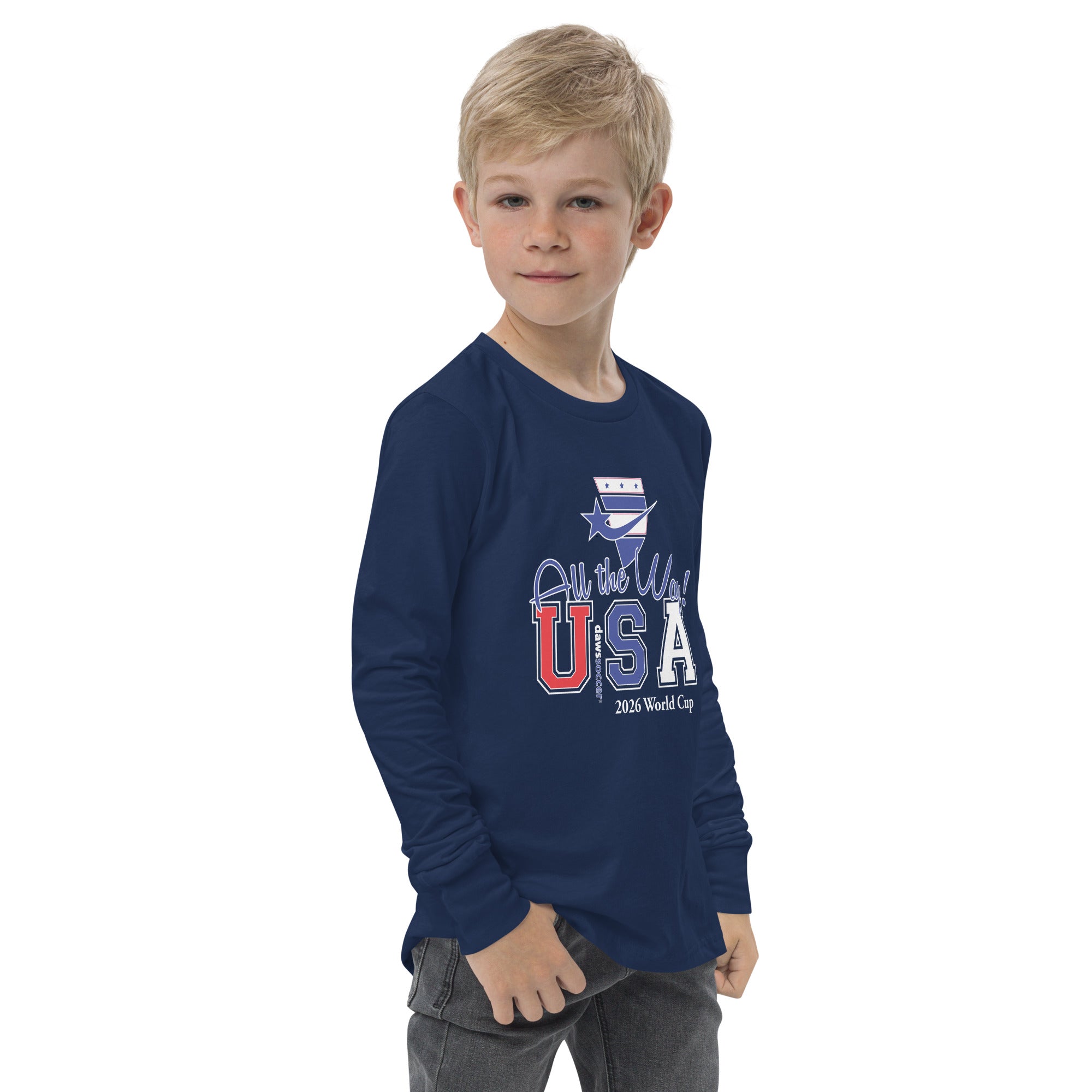 USA all the way world cup 2026 Youth long sleeve tee