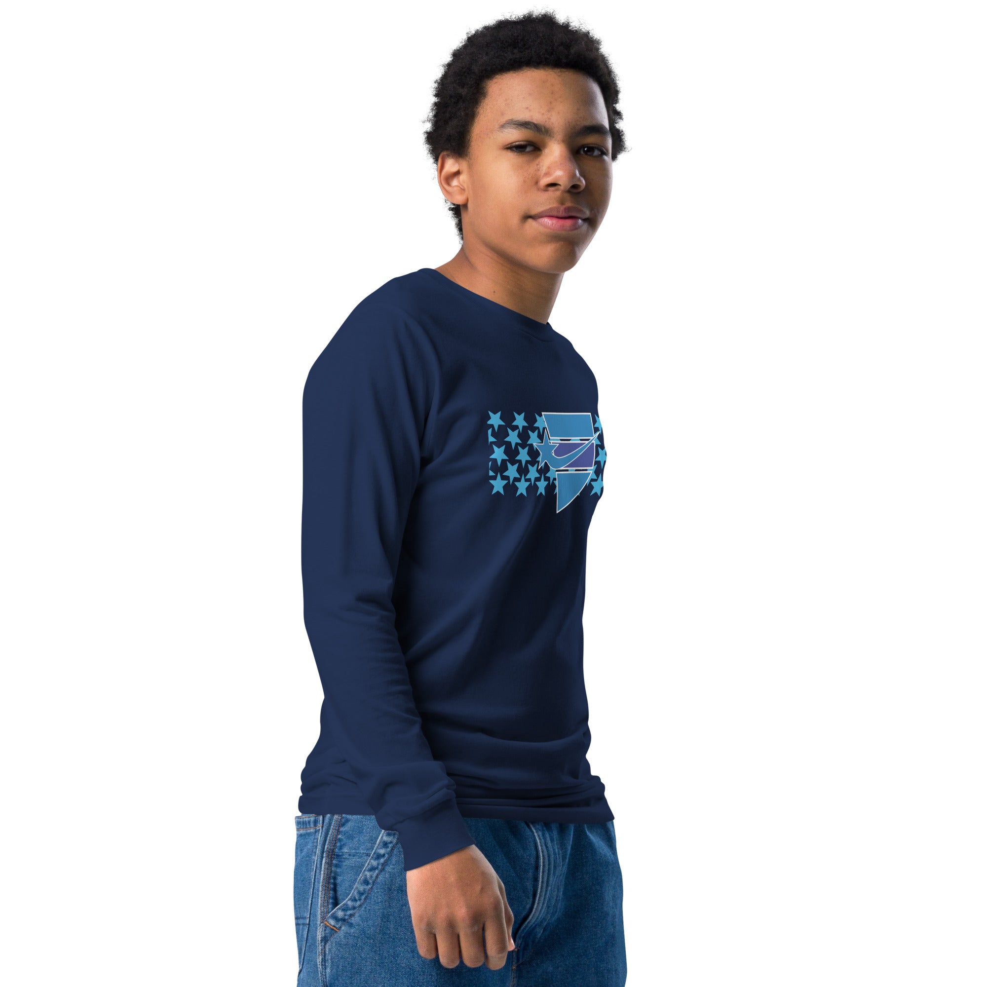 Daws harwood classic star accent Youth long sleeve tee