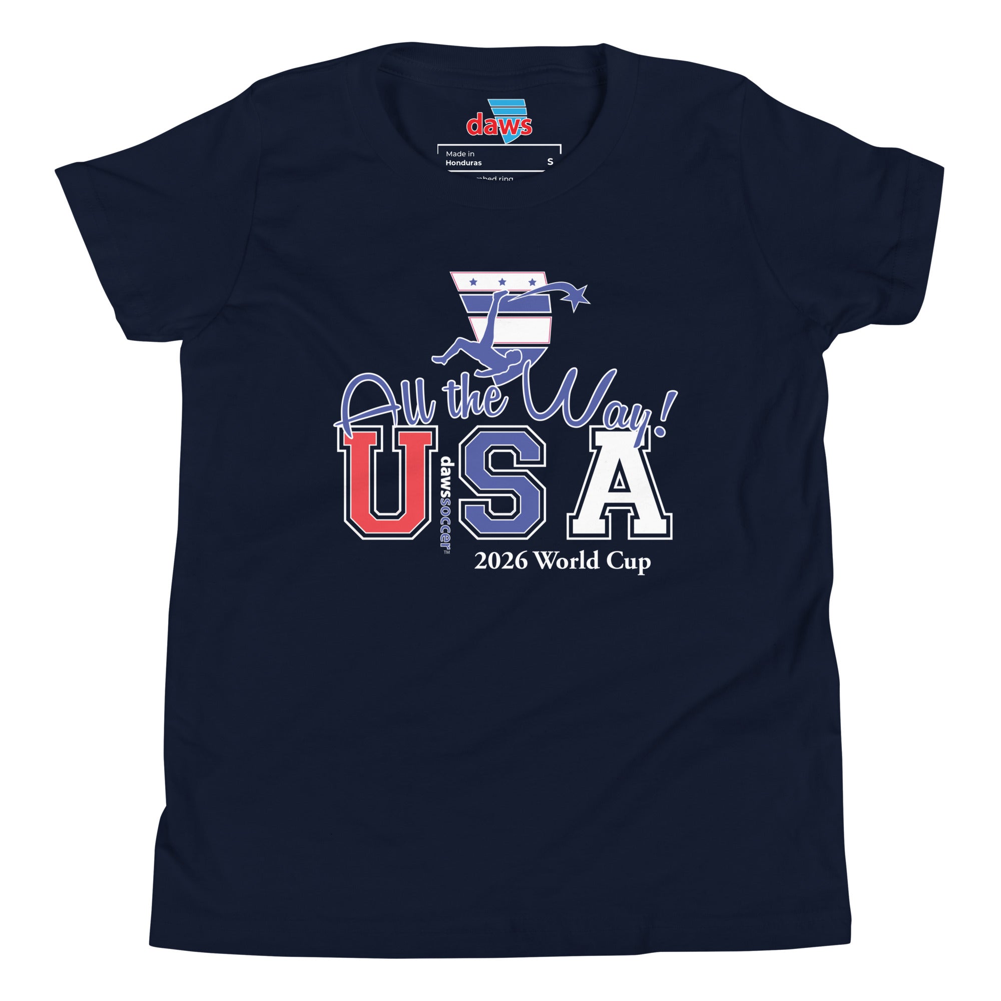 USA all the way world cup lightning strike Youth Short Sleeve T-Shirt