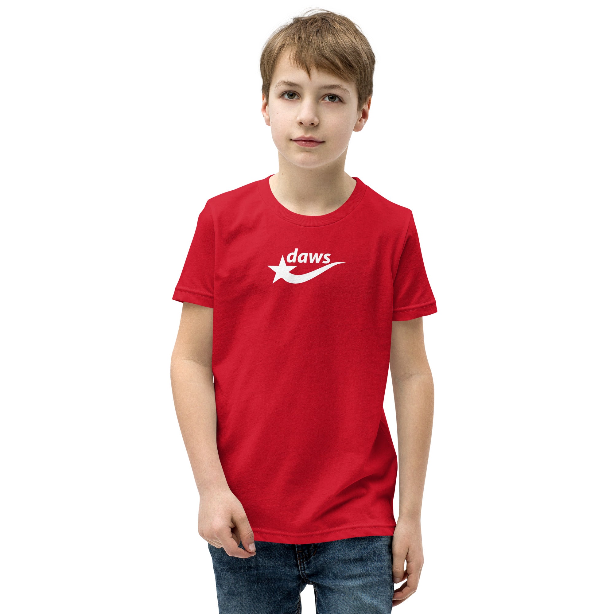 Daws logo Red Youth Short Sleeve T-Shirt